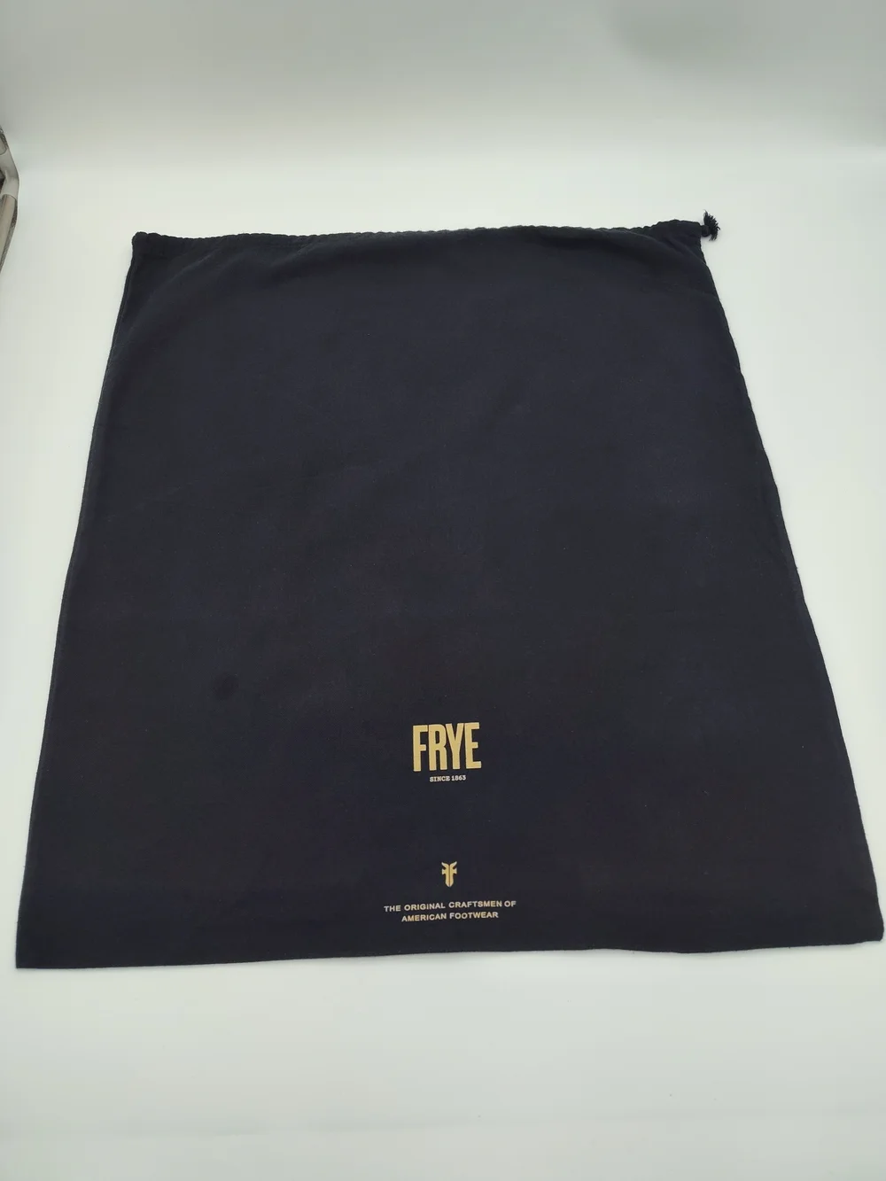 FRYE Dust Bag 21.5x20 Black Drawstring Shoe Boot Storage Travel Pouch EUC - Picture 1 of 3